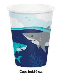 Creative Converting Kids Birthday Party Themes Shark Party Hot/Cold Cup 9Oz. (8/Pkg)
