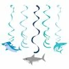 Creative Converting Kids Birthday Party Themes Shark Party Dizzy Danglers Assorted (5/Pkg)