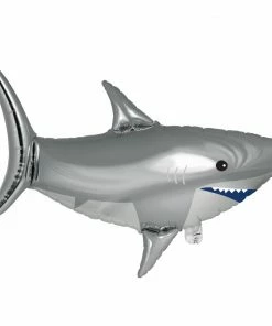 Creative Converting Shark Party Metallic Balloon Shark Shaped (1/Pkg)