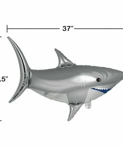 Creative Converting Shark Party Metallic Balloon Shark Shaped (1/Pkg)