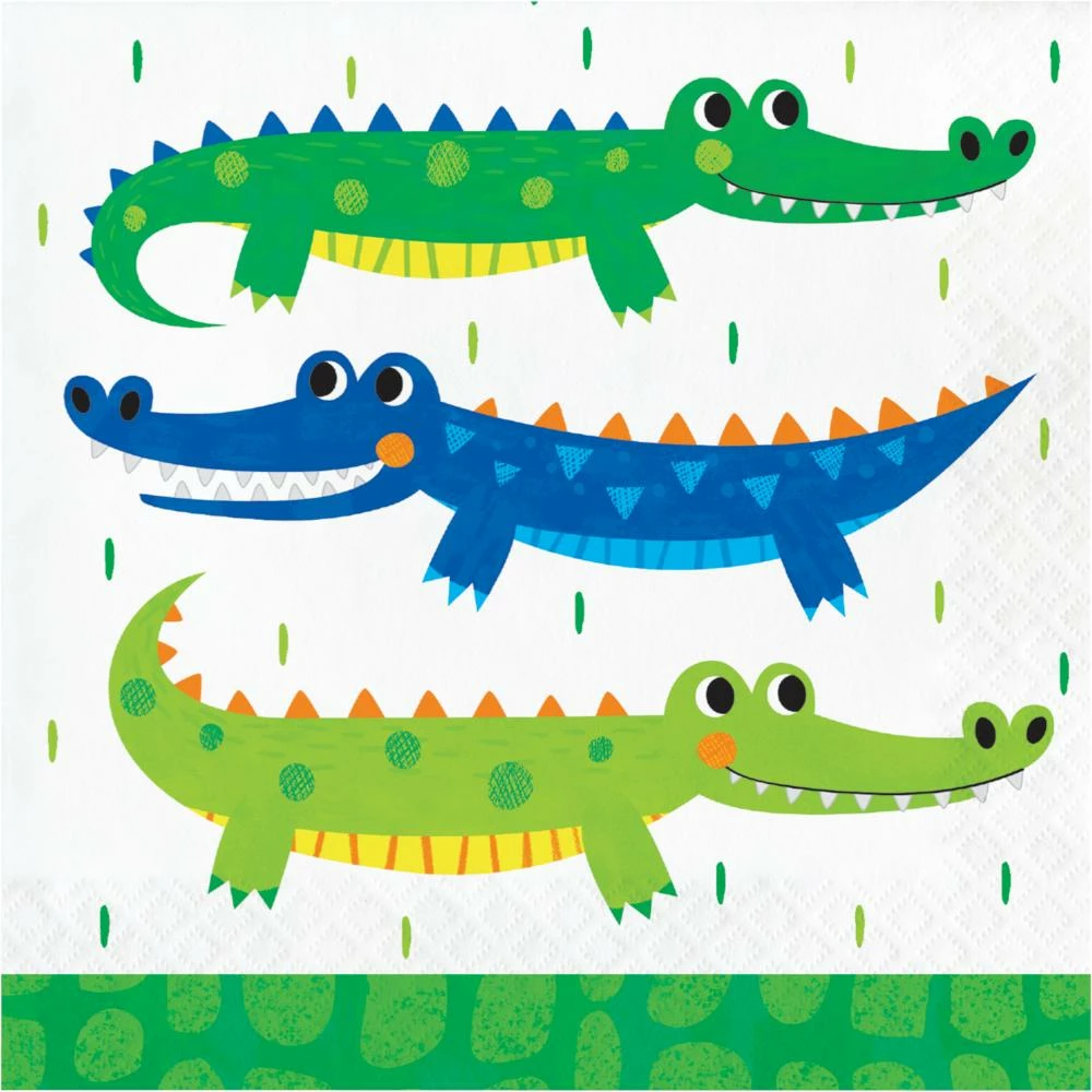 Creative Converting Alligator Party Luncheon Napkin (16/Pkg) Kids Birthday Party Themes