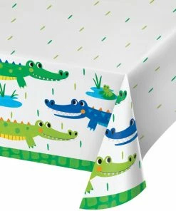 Creative Converting Kids Birthday Party Themes Alligator Party Paper Tablecover All Over Print, 54" X 102" (1/Pkg)