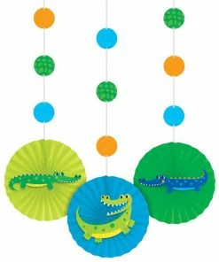 Creative Converting Alligator Birthday Party Hanging Decorations, 3 Ct Kids Birthday Party Themes