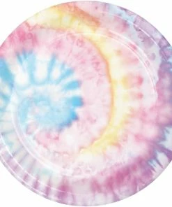 Creative Converting Tie Dye Party Dinner Plate (8/Pkg) Kids Birthday Party Themes