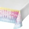 Creative Converting Kids Birthday Party Themes Tie Dye Party Paper Tablecover Border Print, 54" X 102" (1/Pkg)