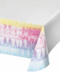Creative Converting Kids Birthday Party Themes Tie Dye Party Paper Tablecover Border Print, 54