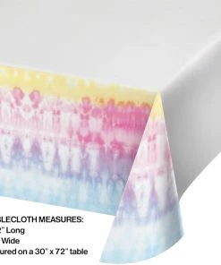 Creative Converting Kids Birthday Party Themes Tie Dye Party Paper Tablecover Border Print, 54