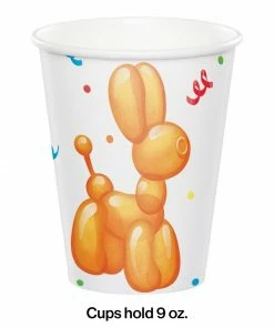 Creative Converting Party Balloon Animals Hot/Cold Cup 9Oz. (8/Pkg) Kids Birthday Party Themes