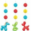 Creative Converting Party Balloon Animals Hanging Cutouts W Honeycomb (3/Pkg) Kids Birthday Party Themes