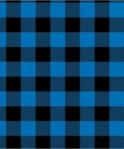 Creative Converting Themed Tableware Blue Black Buffalo Plaid Luncheon Napkin (16/Pkg)