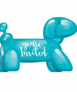 Creative Converting Kids Birthday Party Themes Party Balloon Animal Invitations, 8 Ct