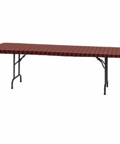 Creative Converting Themed Tableware Buffalo Plaid Plastic Tablecover, Stay Put, 29"X72" (1/Pkg)