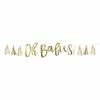 Creative Converting Baby Showers White And Gold Oh Babies Tassel Banner (1/Pkg)