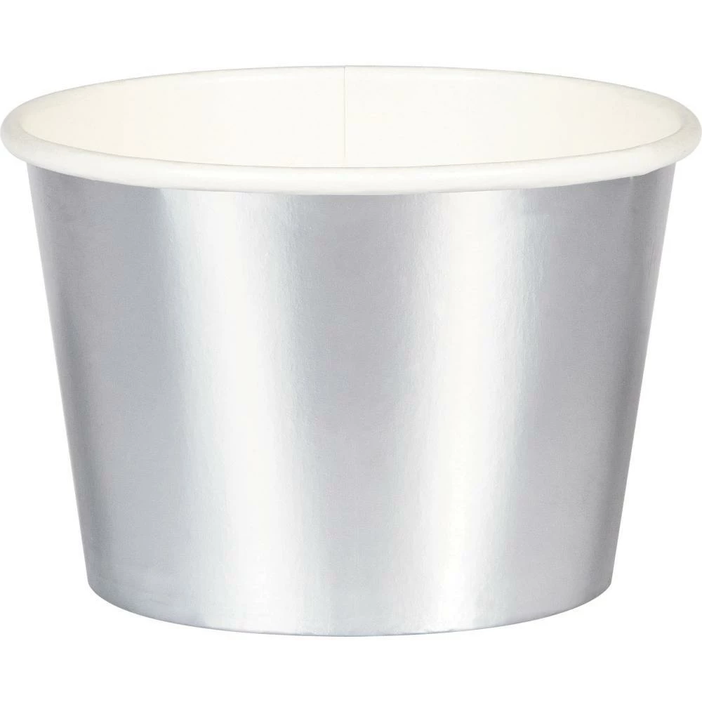 Creative Converting Silver Foil Treat Cups, 8 Ct Anniversary Decorations