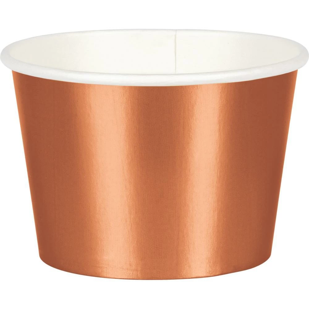 Creative Converting Rose Gold Foil Treat Cups, 8 Ct Bridal And Wedding
