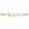Creative Converting Mrs & Mrs White And Gold Tassel Banner (1/Pkg) Bridal And Wedding