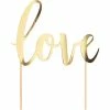Creative Converting Gold Foil Love Cake Topper (1/Pkg) Bridal And Wedding