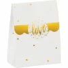 Creative Converting Bridal And Wedding White And Gold Wedding Favor Bags, 8 Ct