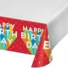 Creative Converting Adult Birthday Party Themes Big Birthday Bash Plastic Tablecover 48" X 88" (1/Pkg)