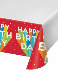 Creative Converting Adult Birthday Party Themes Big Birthday Bash Plastic Tablecover 48" X 88" (1/Pkg)