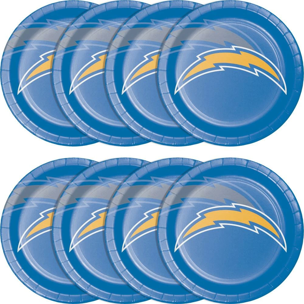 Creative Converting Los Angeles Chargers Dinner Plate 8ct