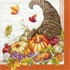 Creative Converting Thanksgiving Party Decorations Plentiful Cornucopia Luncheon Napkin, 16 Ct