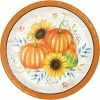 Creative Converting Thanksgiving Party Decorations Harvest Truck Dessert Plate, 8 Ct