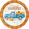 Creative Converting Thanksgiving Party Decorations Harvest Truck Dinner Plate, 8 Ct
