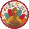 Creative Converting Thanksgiving Party Decorations Tom Turkey Dessert Plate, 8 Ct