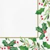 Creative Converting Traditional Holly Luncheon Napkin, 16 Ct Christmas Party Supplies