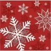 Creative Converting Christmas Party Supplies Winter Snowflakes Beverage Napkin, 16 Ct