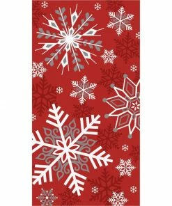 Creative Converting Christmas Party Supplies Winter Snowflakes Guest Towel, 16 Ct