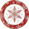 Creative Converting Winter Snowflakes Dessert Plate, 8 Ct