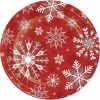 Creative Converting Winter Snowflakes Dinner Plate, 8 Ct Christmas Party Supplies