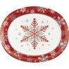 Creative Converting Winter Snowflakes Oval Platter, 8 Ct Christmas Party Supplies