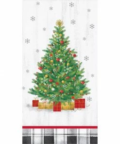 Creative Converting Holiday Tree Guest Towel, 16 Ct
