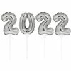 Creative Converting New Year's Eve Party Supplies 2022 Balloon Cake Topper Set, 4 Ct