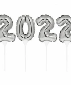 Creative Converting New Year's Eve Party Supplies 2022 Balloon Cake Topper Set, 4 Ct