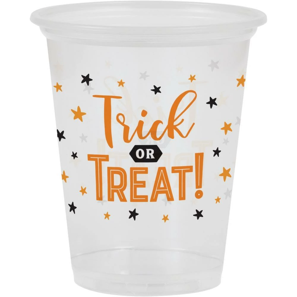 Creative Converting 16Oz Plastic Cup, Clear, Halloween, 8 Ct Halloween Party Supplies