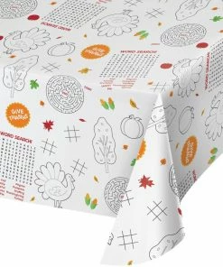 Creative Converting Tablecover, Paper, Thanksgiving Activity Thanksgiving Party Decorations