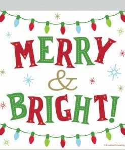 Creative Converting Sandwich Zipper Bag, Merry & Bright, 10 Ct