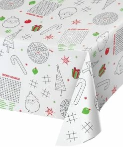 Creative Converting Tablecover, Paper, Christmas Activity
