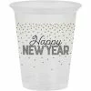 Creative Converting New Year's Eve Party Supplies 16Oz Plastic Cup, Clear, Happy New Year, 8 Ct