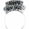 Creative Converting New Year's Eve Party Supplies New Year Tiaras Silver And Gold Foil, 6 Ct