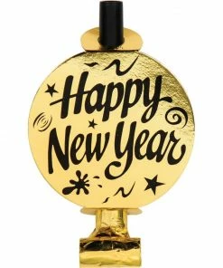 Creative Converting New Year's Eve Party Supplies Blowouts, New Year Silver And Gold Foil, 6 Ct