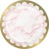 Creative Converting Baby Showers Pink Marble Dinner Plate, Foil (8/Pkg)