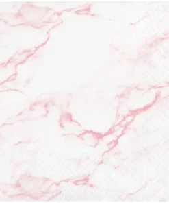 Creative Converting Pink Marble Beverage Napkin (16/Pkg)
