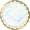 Creative Converting Baby Showers Blue Marble Dinner Plate, Foil (8/Pkg)
