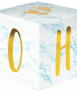 Creative Converting Blue Marble Centerpiece Baby Blocks, Foil (3/Pkg) Baby Showers