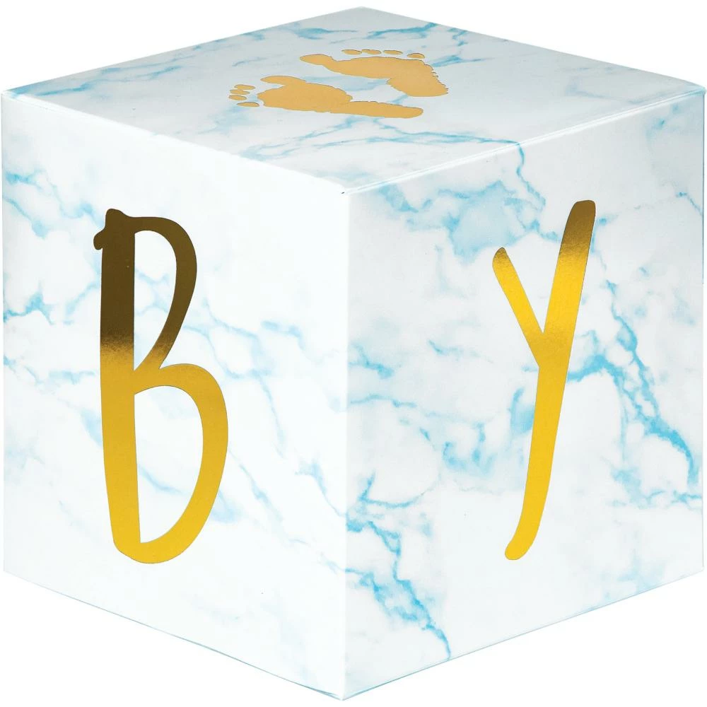 Creative Converting Blue Marble Centerpiece Baby Blocks, Foil (3/Pkg) Baby Showers